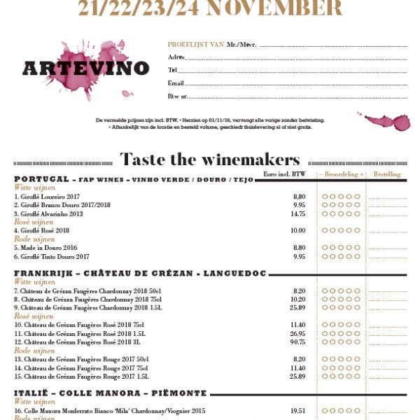proeflijst
