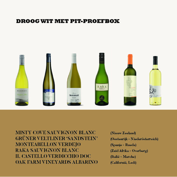 DROOG WIT MET PIT-PROEFBOX